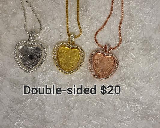 Double-sided heart necklace